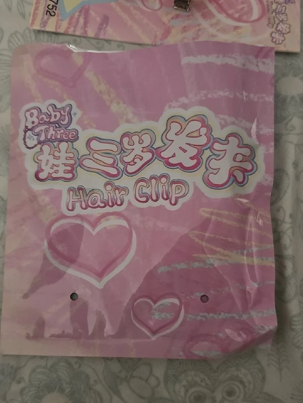 Baby 3 Cute Bear-Themed Pink Girl Hair Clips Set